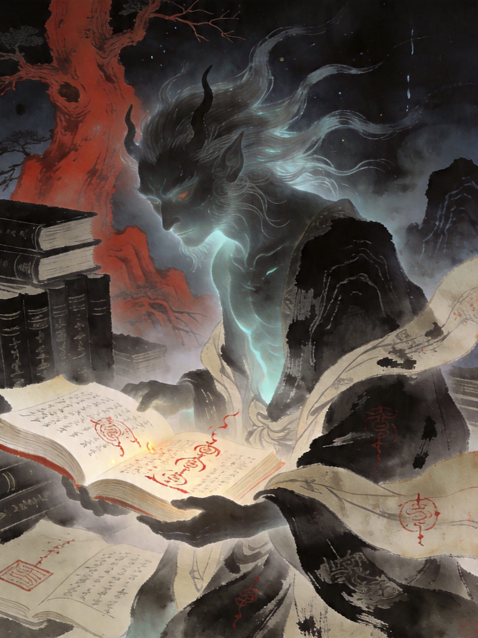 红山书 画像