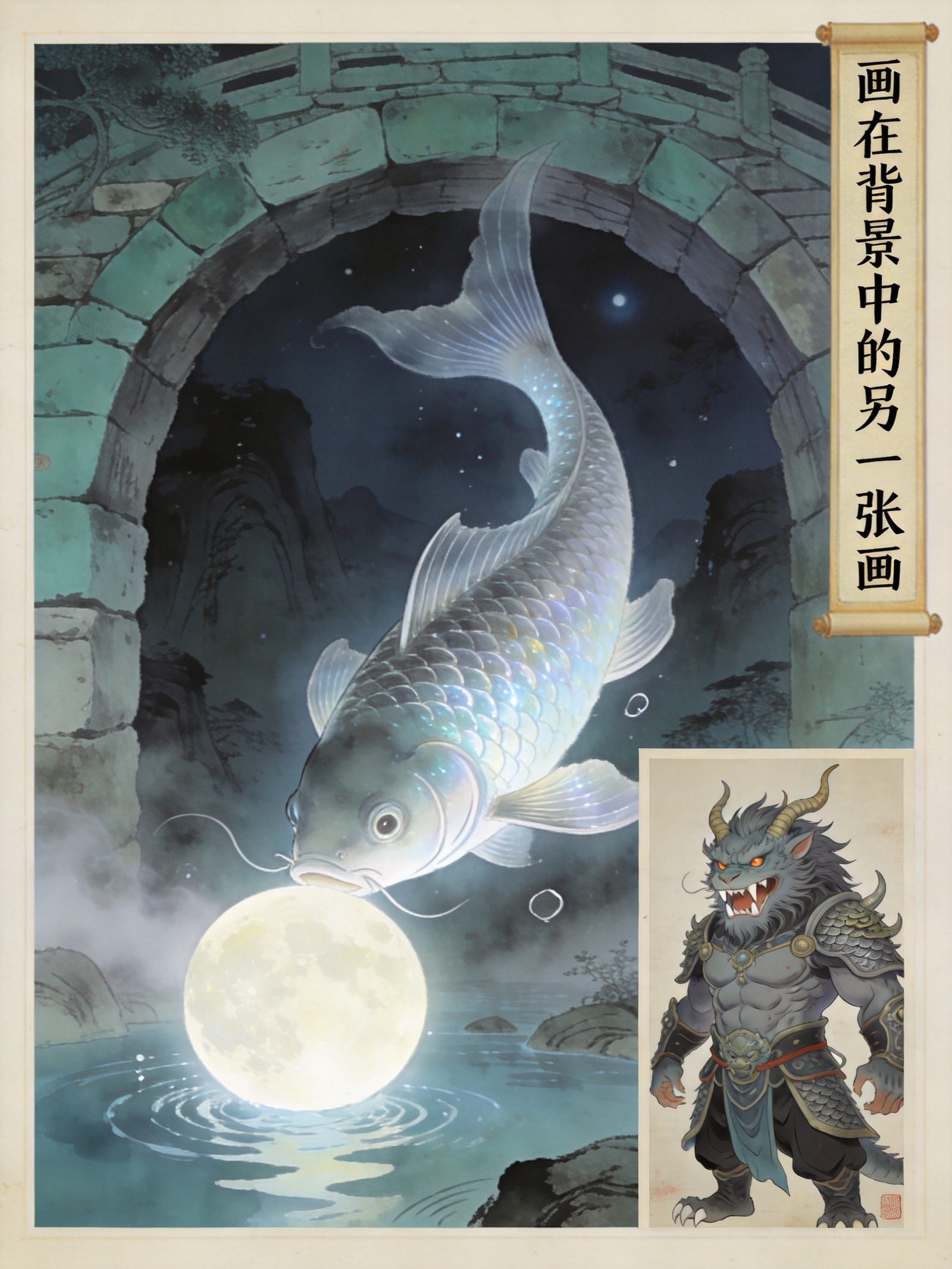 溪桥鱼 画像