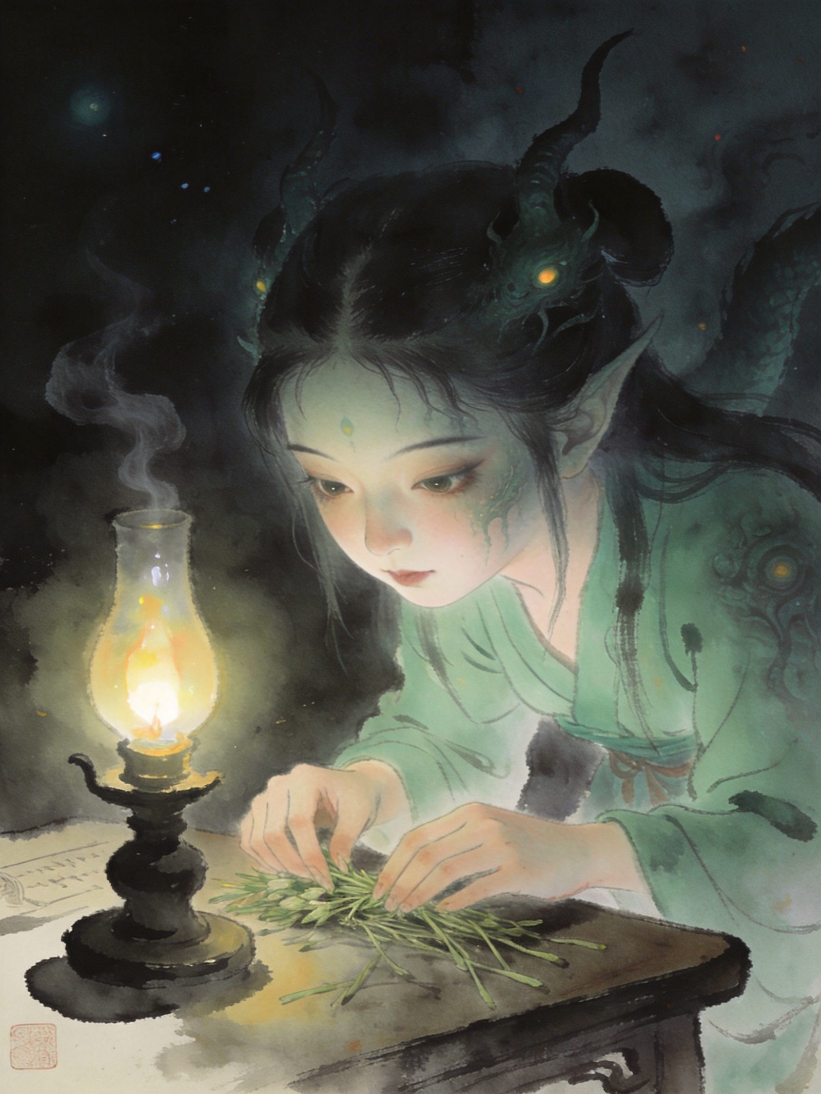 灯草娘 画像